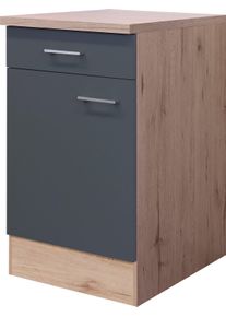 Unterschrank Flex-Well "Morena", grau (basaltgrau, san remo eiche), B:50cm H:85cm T:60cm, Holzwerkstoff, Schr&auml;nke, Unterschrank, (B x H x T) 50 x 85 x 60 cm