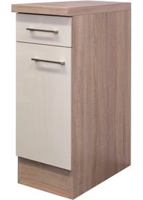 Unterschrank Flex-Well "Nepal", braun (kaschmir glanz, sonoma eiche), B:30cm H:86cm T:60cm, Holzwerkstoff, Schr&auml;nke, Unterschrank, (B x H x T) 30 x 85/86 x 60 cm