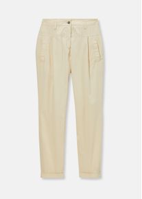 Madeleine Mode Chinohose MADELEINE "Hose Modische Chino-Hose mit Bundfalten", Damen, Gr. 34, N + K Gr, grau (kiesel), Obermaterial: 98% Baumwolle CO (CMIA). 2% Elasthan EL., Modern, normal, Hosen Chinohose