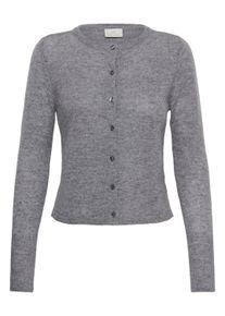 Strickjacke Kaffe "Damen Strickjacke KAcashie", Damen, Gr. XL, grau (grau melange), Obermaterial: 90% Wolle mw. 10% Kaschmir WS., Strickjacken Strickjacke