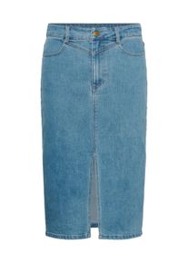 Jeansrock Saint Tropez "Damen Denimrock TeraSZ", Damen, Gr. L, blau (medium blau denim), Obermaterial: 83% Baumwolle CO. 16% Polyester PES. 1% Elasthan EL., R&ouml;cke Jeansrock