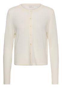 Strickjacke Kaffe "Damen Strickjacke KAcashie", Damen, Gr. XL, wei&szlig; (whisper wei&szlig;), Obermaterial: 90% Wolle mw. 10% Kaschmir WS., Strickjacken Strickjacke