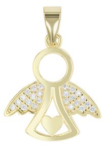 Adelia&acute;s Herzanh&auml;nger ADELIA&acute;S "Damen Anh&auml;nger &iquest; Herzanh&auml;nger aus 925 Silber mit Zirkonia", gold, Schmuckanh&auml;nger, Damen, Herzanh&auml;nger