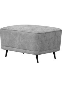Polsterhocker HOME AFFAIRE "Ashly", grau (hellgrau), B:77cm H:46cm T:60cm, 100% Polyester, Hocker, Polsterhocker, in 3 Bezugsvarianten, Boucl&eacute;, Samtoptik und Struktur weich.