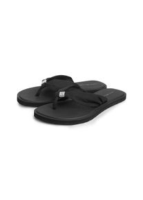 Zehentrenner Tommy Hilfiger "TH SCANDI SOFT SUMMER SANDAL", Damen, Gr. 36, schwarz, Baumwolle, Schuhe Zehentrenner, Sommerschuh, Strandschuh mit Schmuckelement