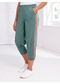 7/8-Hose, Damen, Gr. 56, Normalgr&ouml;&szlig;en, gr&uuml;n (jade), 100% Baumwolle, gemustert, mehrfarbig, unifarben, Hosen 7/8-Hose