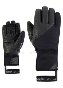 Skihandschuhe Ziener "KLISY-Z GORE‑TEX PrimaLoft DAMEN", Damen, Gr. 8,5, schwarz, Materialmix, Handschuhe Skihandschuhe, wasserdicht, winddicht, atmungsaktiv, extra warm, Lederanteil