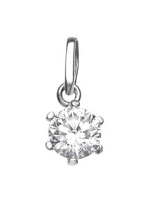 Kettenanh&auml;nger OSTSEE-SCHMUCK "- Folina 6 mm - Silber 925/000 - Zirkonia" Gr. 16, silber (silber 925, silberfarben, wei&szlig;), Schmuckanh&auml;nger, Damen, Silber 925 (Sterlingsilber), Kettenanh&auml;nger