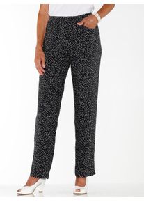 Schlupfhose Classic Basics, Damen, Gr. 21, Kurzgr&ouml;&szlig;en, beige (schwarz, sand, bedruckt), 100% Viskose, gemustert, mehrfarbig, lang, Hosen Schlupfhose