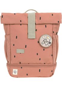 L&auml;ssig Kinderrucksack L&Auml;SSIG "Happy Prints, Mini Rolltop, Caramel", M&auml;dchen, Gr. B/H/T: 23cm x 33cm x 11cm, braun (caramel), Polyester, Rucks&auml;cke Kinderrucksack