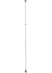 Teleskopregal WENKO "Modell Herkules", grau (stangen: wei&szlig;, kunststoffteile: grau, anti, rutsch teile der kunststoffteile: grau), T:7,5cm, ABS-Kunststoff, Polypropylen, Stahl, Regale, Teleskopregal, ausziehbare Hauptstange 165-300 cm, passend zur WENKO Herkules-Serie