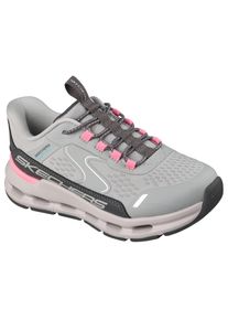 Slip-On Sneaker Skechers "GLIDE-STEP", M&auml;dchen, Gr. 32, grau (grau, rosa), Lederimitat, Schuhe Slip-On Sneaker, Trainingsschuh mit Slip-ins, Gr&ouml;&szlig;enschablone zum Download, Topseller