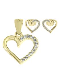 Adelia&acute;s Herzanh&auml;nger ADELIA&acute;S "Damen Anh&auml;nger &iquest; Herzanh&auml;nger aus 925 Silber mit Zirkonia", silber, Schmuckanh&auml;nger, Damen, Herzanh&auml;nger