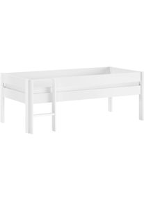 Spielbett Vipack "Primo, mit umlaufendem Absturzschutz, niedriger Bauh&ouml;he", wei&szlig; (wei&szlig;, wei&szlig;, wei&szlig;), B:104,5cm H:78cm L:206,1cm, Betten, Spielbett, Kiefer wei&szlig; inkl. Rolllattenrost, wahlweise ohne oder mit Rutsche