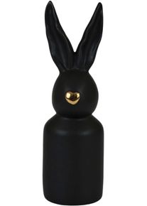 Osterhase AM DESIGN "Osterfigur, Hase mit goldfarbener Nase", gold (schwarz, goldfarben), B:7,5cm H:24,5cm T:8cm, Porzellan, Dekofiguren, Osterhase, Dekofigur aus Porzellan, Ostern, H&ouml;he ca. 24,5 cm