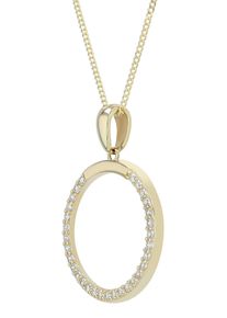 Adelia&acute;s Kettenanh&auml;nger ADELIA&acute;S "Damen Anh&auml;nger aus 925 Silber mit Zirkonia", gold, Schmuckanh&auml;nger, Damen, Kettenanh&auml;nger