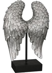 Wanddekoobjekt CASABLANCA BY GILDE "Skulptur "Wing", silber (silberfarben), B:21cm H:30cm T:8cm, Wanddekoobjekte, Wanddekoobjekt