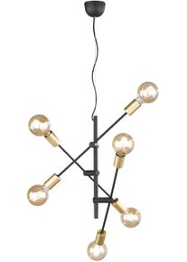 Trio LEUCHTEN Pendelleuchte "CROSS", schwarz, 6, &Oslash; 55cm H: 150cm, Leuchten, H&auml;ngeleuchte, H&auml;ngelampe, Pendelleuchte
