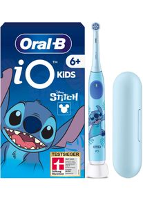 Elektrische Kinderzahnb&uuml;rste Oral-B "iO Kids 6+ Stitch", blau (light blau), Elektrozahnb&uuml;rsten, Kinder, Elektrische Kinderzahnb&uuml;rste, 1 Reise-Etui, Musik-Timer, 3 Modi, ab 6 Jahren, Topseller
