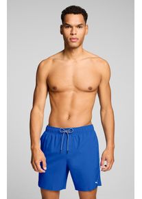 Badeshorts Puma "Puma SWIM MEN MID SHORTS 1P", Herren, Gr. L, N-Gr, blau (ultra blau), Web, Obermaterial: 100% Polyester, Badehosen Badeshorts, High-Tech Rei&szlig;verschluss an der Ges&auml;&szlig;tasche, Seitentaschen