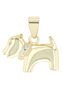 Adelia&acute;s Kettenanh&auml;nger ADELIA&acute;S "Damen Anh&auml;nger &iquest; Charmanh&auml;nger aus 925 Silber mit Zirkonia", gold, Schmuckanh&auml;nger, Damen, Kettenanh&auml;nger