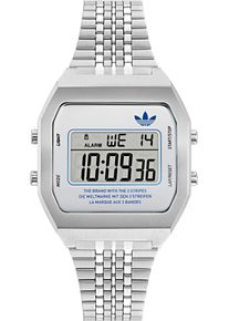 Digitaluhr adidas originals "DIGITAL TWO", silber (silberfarben), Armbanduhren, Damen, Digitaluhr, Armbanduhr, Quarzuhr, Damenuhr, Herrenuhr, unisex, Edelstahlarmband