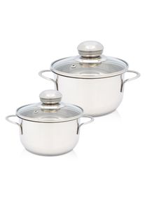 Topf-Set KR&Uuml;GER "Saturn", silber (edelstahlfarben), T&ouml;pfe, Topf-Set, f&uuml;r Induktions-Kochfelder geeignet