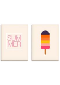Wandbild OTTO HOME "Summer & Ice", bunt (farbe bild(er): farbig), B:30cm H:40cm T:0,8cm, Holz, Leinwand, Bilder, Wandbild, als Poster oder Leinwandbilder Set