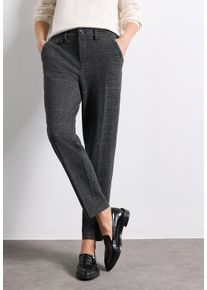 Chinohose Street One, Damen, Gr. 42, L&auml;nge 30, armor grau meliert (l&auml;nge 30), Web, Obermaterial: 35% Baumwolle, 30% Polyester, 20% Viskose, 13% Polyamid, 2% sonstige Fasern. Futter: 100% Polyester, gemustert, normal lang, Hosen Chinohose, im Slim Fit / mit feiner Struktur