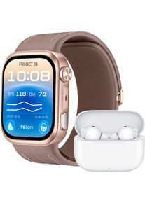 Huawei Smartwatch "Watch D3 Blutdruck", rosa (braun, braun), 1,92 &Prime;, Smartwatches, Smartwatch