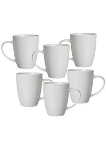 Ritzenhoff & Breker Becher RITZENHOFF & BREKER "Suomi", beige (naturwei&szlig;), H:10cm &Oslash;:8cm, Porzellan, Trinkgef&auml;&szlig;e, Becher, 6-teilig