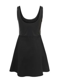 Minikleid Only "ONLMALI S/L FAUX LEATHER MIX DRESS OTW", Damen, Gr. XS, N-Gr, schwarz, Jersey, Obermaterial: 97% Polyester, 3% Elasthan, unifarben, kurz, Rundhals, Kleider Minikleid, Materialmix mit Lederimitat