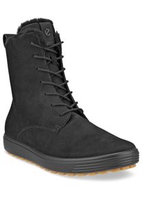 Schn&uuml;rboots Ecco "SOFT 7 TRED W", Damen, Gr. 42, schwarz, Nubukleder, Schuhe Schn&uuml;rboots, mit Warmfutter
