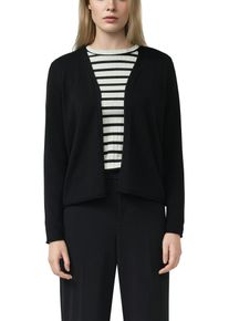 Cardigan s.Oliver, Damen, Gr. 42, schwarz, Feinstrick, Obermaterial: 50% Baumwolle, 50% Viskose, unifarben, tailliert h&uuml;ftbedeckend, V-Ausschnitt, Strickjacken Cardigan, ohne Verschluss und mit V-Ausschnitt