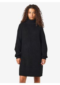 Strickkleid Noisy may "NMTIMMY L/S KNIT DRESS NOOS", Damen, Gr. XS, N-Gr, schwarz, Rippstrick, Obermaterial: 100% Polyacryl, unifarben, relaxed fit kurz, Kleider Strickkleid, Kunstfaser, relaxed fit
