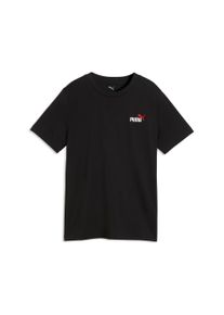 T-Shirt Puma "ESS 2 COLOR SMALL NO 1 LOGO TEE B", Jungen, Gr. 176, Puma schwarz, rot flash, Jersey, Obermaterial: 100% Baumwolle, bedruckt, regular fit normal, Rundhals, Shirts T-Shirt, mit Rundhalsausschnitt, Kurzarm, ohne Kapuze, mit gesticktem Logo