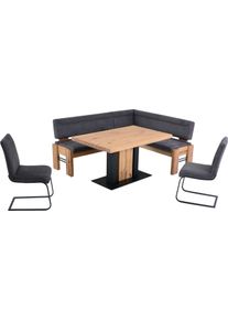 K+w Komfort & Wohnen Eckbankgruppe K+W KOMFORT & WOHNEN "Floyd", grau (anthrazit 82), B:163cm H:90cm T:203cm, Sitzm&ouml;bel-Sets, Eckbankgruppe, Stauraum-Eckbank, wahlweise rechts oder links langer Schenkel 203cm
