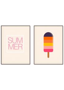 Wandbild OTTO HOME "Summer & Ice", bunt (farbe bild(er): farbig), B:30cm H:40cm T:0cm, Papier, Bilder, Wandbild, als Poster oder Leinwandbilder Set