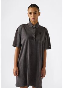 Shirtkleid Champion "ICONS WASH Loose fit jersey dress", Damen, Gr. XL, N-Gr, Kurzarm, grau (chr), Obermaterial: 100% Baumwolle, Kleider Shirtkleid, sportlicher Stil, f&uuml;r sportliche Aktivit&auml;ten geeignet, aus Baumwolle