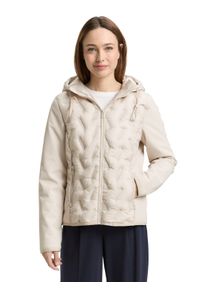 Steppjacke Tom Tailor, Damen, Gr. S, beige (sand stone beige), Steppware, Obermaterial: 100% Polyester. Futter: 100% Polyester, unifarben, regular fit normal, elastischer Bund, Jacken Steppjacke, mit Kapuze