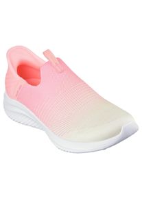 Slip-On Sneaker Skechers "ULTRA FLEX 3.0-BEAUTY BLEND", Damen, Gr. 40, gelb (apricot, hellgelb), Textil, Schuhe Slip-On Sneaker, Slipper, Freizeitschuh mit bequemer Air-Cooled Memory Foam