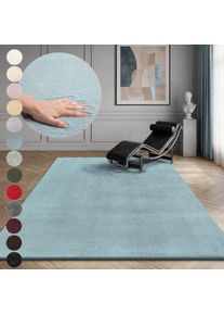 Teppich OTTO HOME "Arabell, Kunstfellteppich, Felloptik, waschbar", blau, B:140cm H:16mm L:200cm, Polyester, Teppiche, Teppich, flauschig, kuschelig, Anti-Rutsch-Unterseite, Wohnzimmer, Schlafzimmer