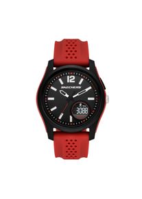 Chronograph Skechers "SELLAS", rot, Armbanduhren, Herren, Chronograph, Quarzuhr, Armbanduhr, Herrenuhr, Silikonarmband, digital, analog, Tag