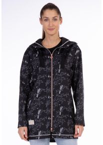 Softshellparka LPO "Vica", Damen, Gr. 40/42 (M), schwarz, Softshell, 100% Polyester, bequem h&uuml;ftbedeckend, gerader Abschluss mit Kordelzug, Jacken Softshellparka, 3-Lagen Softshell