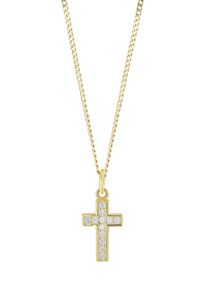 Adelia&acute;s Kreuzanh&auml;nger ADELIA&acute;S "Damen Anh&auml;nger &iquest; Kreuz Kreuzanh&auml;nger aus 925 Silber mit Zirkonia", gold, Schmuckanh&auml;nger, Damen, Kreuzanh&auml;nger