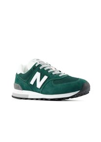 Sneaker New Balance "574", Herren, Gr. 44,5, gr&uuml;n (nordic gr&uuml;n, nb 103 wei&szlig;), Leder, Textil, Schuhe Sneaker