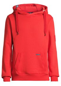 Kapuzenpullover SALZHAUT "Hoodie HEFF", Herren, Gr. S, rot (chilli rot), Obermaterial: 55% Baumwolle CO. 45% Polyester PES., Pullover Kapuzenpullover