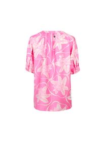 LIEBLINGSST&Uuml;CK Schlupfbluse LIEBLINGSST&Uuml;CK "RosulaL", Damen, Gr. 46, pink, Web, Obermaterial: 80% Viskose, 15% Polyamid, 5% sonstige Fasern, gemustert, mehrfarbig, Basic, V-Ausschnitt, Raglan&auml;rmel Manschette, Blusen Schlupfbluse, mit Tropicalprint