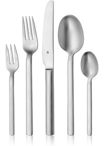 Besteck-Set WMF "Alteo", silber (edelstahl), 60 tlg., Cromargan Edelstahl Rostfrei 18/10, Essbesteck-Sets, Besteck-Set, Messer mit Wellenschliff