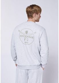 Sweatshirt Chiemsee, Herren, Gr. S (44/46), grau (high, rise), 75% Baumwolle, 22% Polyester, 3% Viskose, meliert, regular fit, Rundhals, Rippb&uuml;ndchen, Sweatshirts Sweatshirt, - ideal f&uuml;r Sport & Freizeit